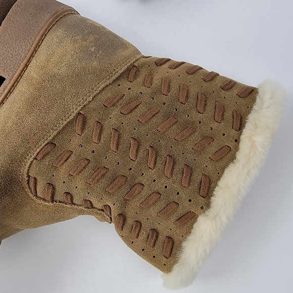 ABEO Pro Women's Bristol Sheepskin Lined Suede Boot in Tan Size 10 - Picture 5 of 16